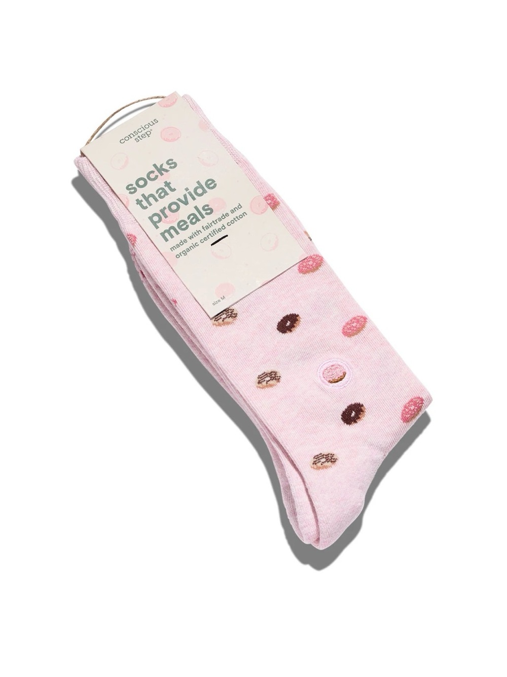 Pink Donut Pattern Socks